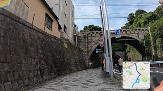 横浜 丘の上は行止まり 階段を下りて、山下公園・馬車道・日本丸