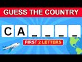 Guess The Country By 2 Letters | Country Quiz 🌍