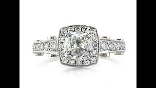 Mark Broumand - 2.13ct Antique Cushion Brilliant Diamond Engagement Ring