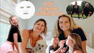 GLOW UP WITH ME AND MY MOM FOR FALL! (hair, makeup, face masks, working out, etc.)