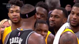 Julius Randle & Boogie Cousins scuffle, Randle post-game interview