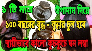 ১ টি মাত্র উপাদান দিয়ে সাদা চুল স্থায়ীভাবে কালো করার উপায় || চুল কালো করার উপায় || Homemade hair dye