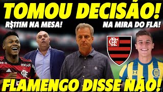 FLAMENGO TOMA DECISÃO! R$111 MILHÕES NA MESA DO MENGÃO! MEIA ARGENTINO NA MIRA! BRAZ CONFIRMA! E+