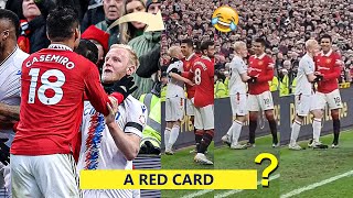 🤔Casemiro Red Card | Casemiro & Hughes Having Fun Before Red Card?