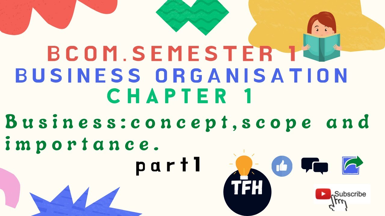 B.com Semester1 Business Organisation Chapter 1 Business Concept,Scope ...