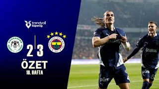 T. Konyaspor 2-3 Fenerbahçe | Maç Özeti