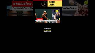 Sakkari defeats Gauff🎾🎾🎾  #tennis  #tennisplayer #shorts #tennis talks