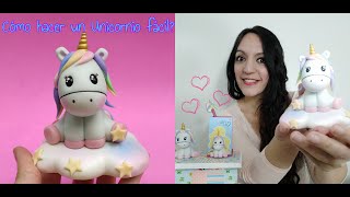 Cómo hacer un unicornio fácil estilo kawaii en porcelana fría super cute! Por maría Laura Rombolá