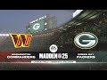 Madden NFL 25 - Washington Commanders Vs Green Bay Packers PS5 NFC WildCard NFL PlayOffs Simulation