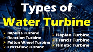 Different Types of Water Turbines (Impulse, Reaction, Pelton, Cross-flow, Kaplan & Francis Turbine)