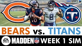 Bears vs. Titans Madden Simulation For NFL Week 1 | Caleb Williams + Updated Mad