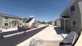 Paving a road in a new construction project.  spring-creek-homes.com