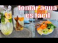 Te de naranja y canela y agua fresca