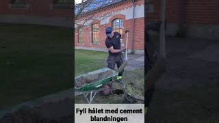 Montering flaggstång gräva gjuta www flaggstangsexperten se