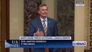 Heinrich Delivers Remarks on the Senate Floor Slamming Trump’s Unlawful Federal Funding Blockade