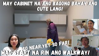 BUHAY AMERIKA: UPDATE SA BAGONG BAHAY MAY CABINET NA ANG CUTE LANG! ITS SO NEAR YET SO FAR! HAHAHA