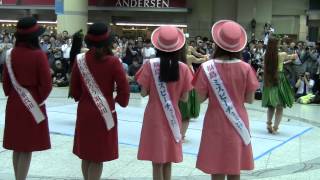 2012.7.21上野夏祭り JR上野駅 フラガール 後ろ姿4/4 Tokyo Ueno Summer festival