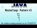 Pattern program in java using nested loop