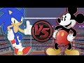 SONIC vs MICKEY MOUSE! (Mickey Mouse vs Sonic The Hedgehog Song) | CARTOON RAP ATTACK