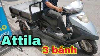 Chế xe ba bánh, xe lôi bằng xe Attila