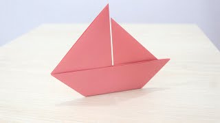 How to Make a Paper Sailboat Easy - Origami Sailboat