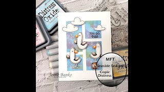 MFT Stamps Seaside Seagulls - Copic and Distress Oxide