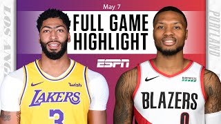 Los Angeles Lakers vs. Portland Trail Blazers | Full Game Highlights