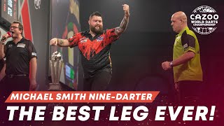 THE BEST LEG OF ALL TIME 🤯 MICHAEL SMITH HITS A NINE-DARTER IN A WORLD CHAMPIONSHIP FINAL