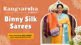 Binny Silk Sarees-Rangvarsha Sarees -Flowy sarees in contemporary prints-30th January  2025