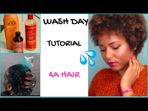 WASH DAY ROUTINE FOR NATURAL HAIR | 3 EASY STEPS | HOW TO DETANGLE 4A ...