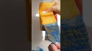 ASMR big kitchen sponge ripping - scour off #satisfying