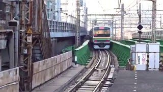 【60fps】JR東海道線（上野東京ライン）　新橋駅発車