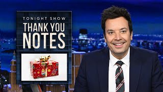 Thank You Notes: Christmas Carolers, Rockefeller Center Skating Rink | The Tonight Show