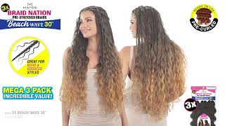 Mayde Braid Nation - 3x Beach Wave 30\