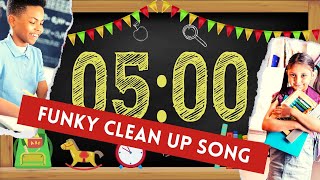 Funky Clean up Song 5 Minutes Timer for Kids and Grown Ups, Energetic Fun Catchy Song with Countdown