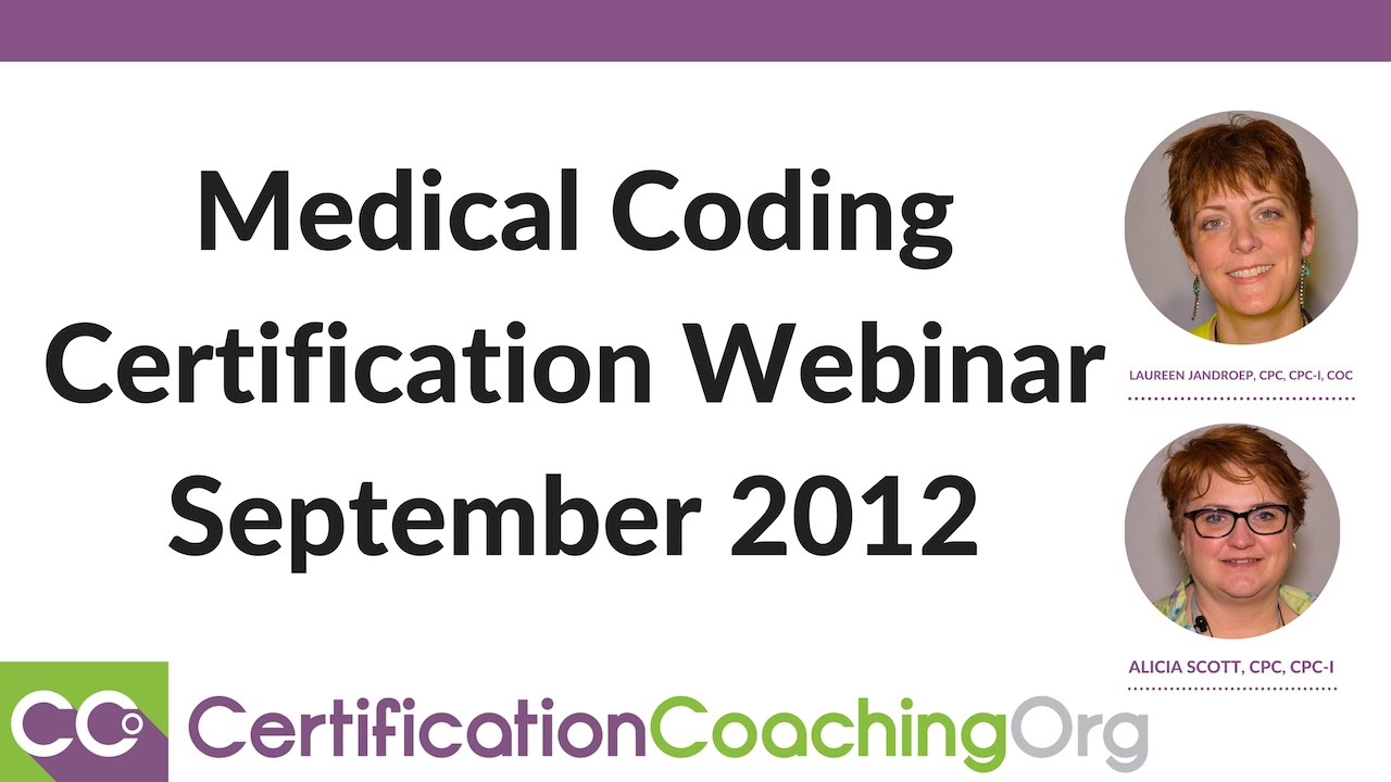 Medical Coding Certification Webinar September 2012 - YouTube