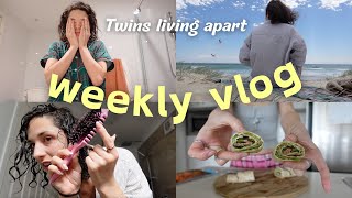 spend the week with us! *Summer beach days, Apartment living, Kmart haul, new curly hair routine