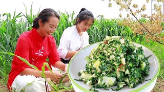 【丹霞春姐】田里摘些蒲公英，春姐做蒲公英洋芋，鲜嫩清香真美味