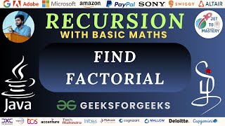 Factorial Using Recursion || GFG || DSA || RECURSION & BACKTRACKING || JAVA || TAMIL