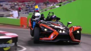 2017 Race of Champions, Miami. Montoya vs Solberg in the Polaris Slingshot