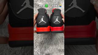 Real Vs Fake Red Thunder Jordan 4 #sneakerhead #sneakers #viral