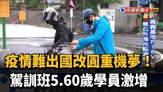 疫情難出國改圓重機夢!駕訓班5.60歲學員激增－民視新聞