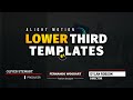 Alight Motion Lower Third Text Animation Presets - Alight Motion Lower Third Template - 1