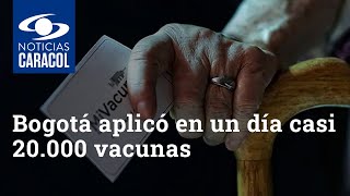 Bogotá aplicó en un día casi 20.000 vacunas COVID-19 a mayores de 80 años