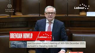 Deputy Brendan Howlin speaking on Gaza 24th January 2024