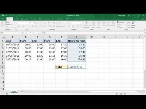 Sum the Hours over 24 Hours – Excel Trick