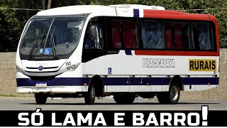 MICRO ÔNIBUS RURAL DA VIAÇÃO PIRACICABANA TEM BARRO ATÉ NO TETO