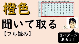 五色百人一首読み上げ【橙色】聞いて取る（フル読み）