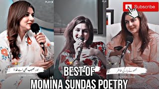 Momina Sundas Poetry Compilation| Best of Momina Sundas Shayari| Shahveer Jafry Poetry