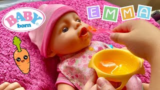 Baby Born Emma eats CARROTS 🥕🥣 Relaxing Lunch Time Routine Video ❤️